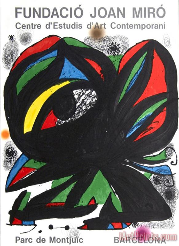 Fundacio Joan Miro 1975 painting - Joan Miro Fundacio Joan Miro 1975 Art Print