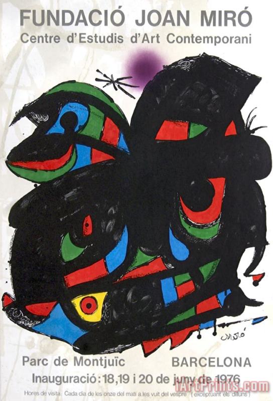 Joan Miro Fundacio Joan Miro 1976 Art Print