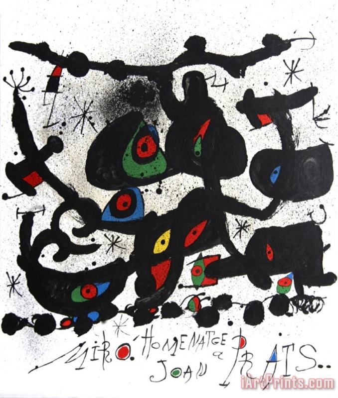 Joan Miro Homage a Joan Prats 1972 Art Print