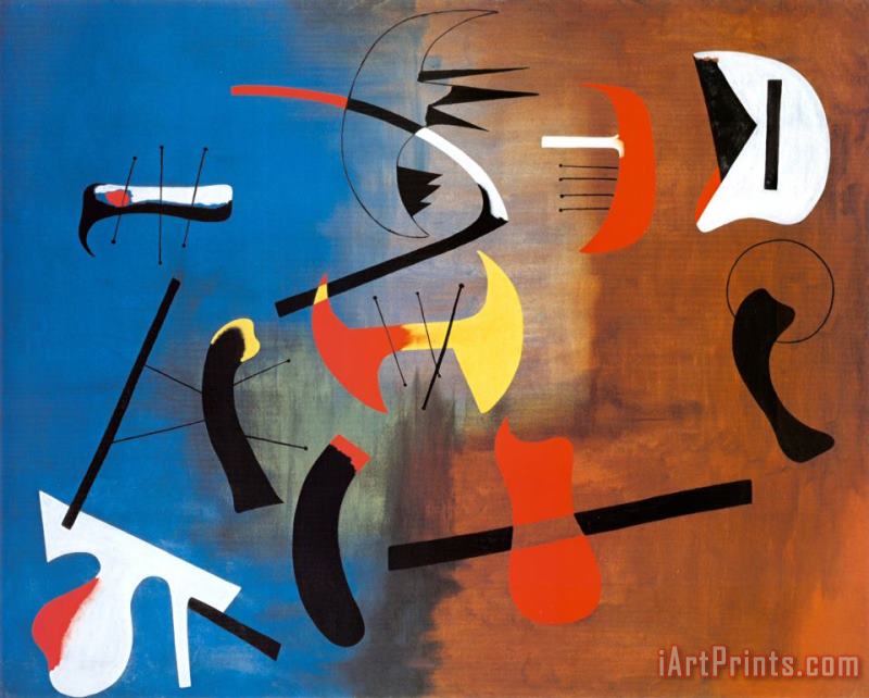 Peinture Composition painting - Joan Miro Peinture Composition Art Print