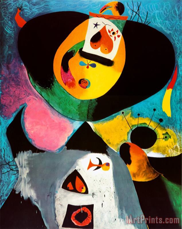 Portrait No 1 painting - Joan Miro Portrait No 1 Art Print