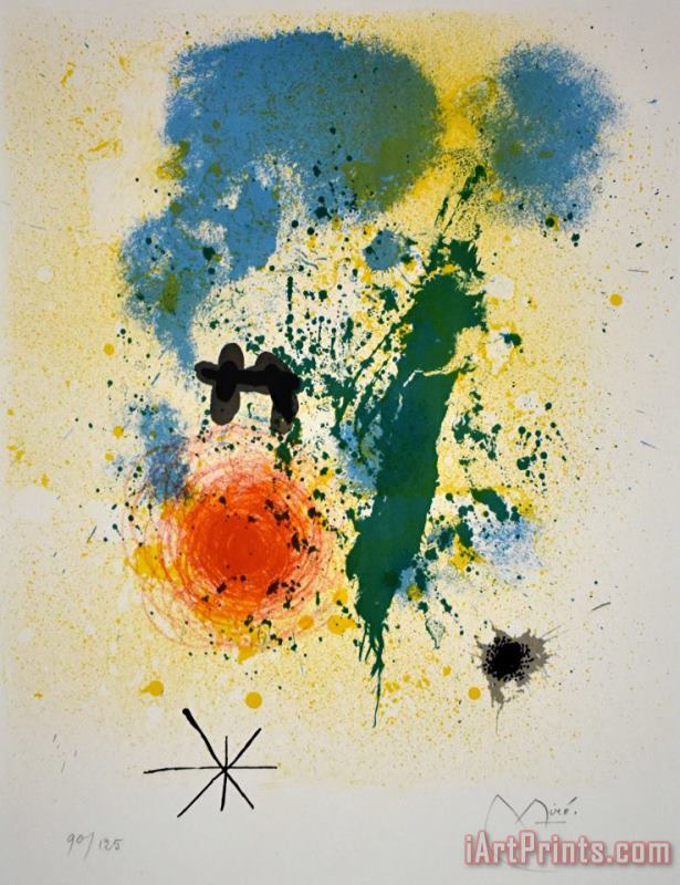 Preface, From 52 Affiches, 1963 painting - Joan Miro Preface, From 52 Affiches, 1963 Art Print