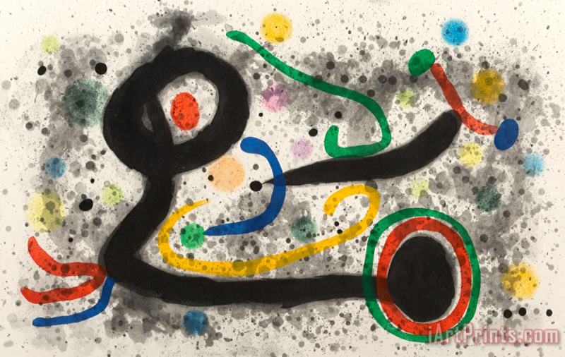 Joan Miro Sous La Grele, 1969 Art Print