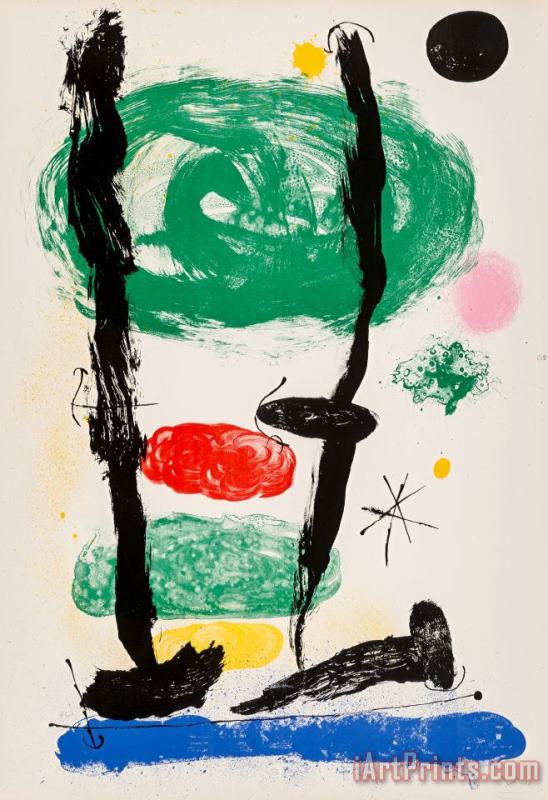 Joan Miro The Watchers, 1964 Art Print