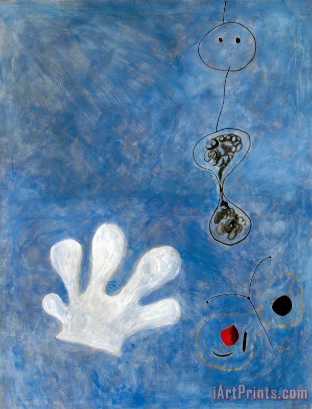 The White Glove, 1925 painting - Joan Miro The White Glove, 1925 Art Print
