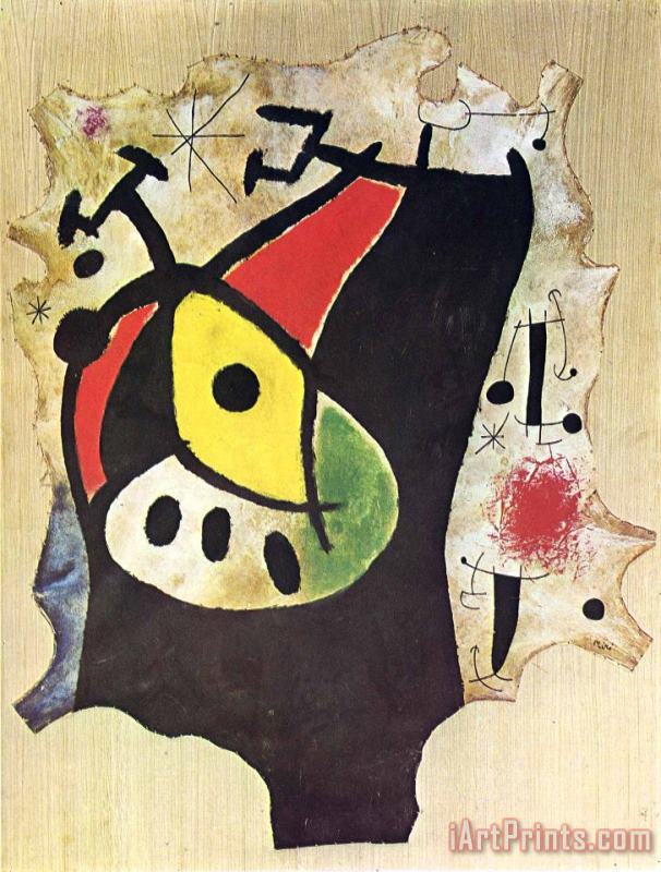 Woman in The Night, 1967 painting - Joan Miro Woman in The Night, 1967 Art Print