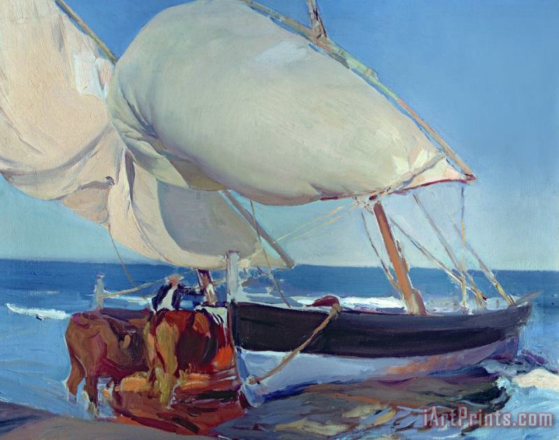 Joaquin Sorolla y Bastida Sailing Boats Art Painting