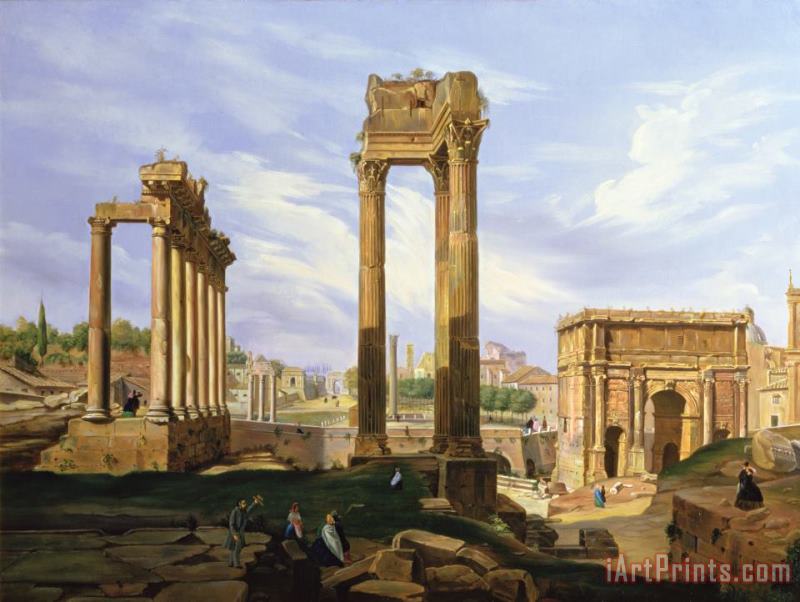 Jodocus Sebasiaen Adeele View of the Roman Forum Art Print