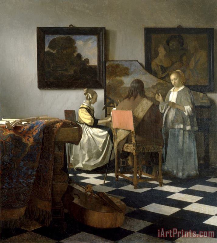 Johannes Vermeer The Concert Art Print