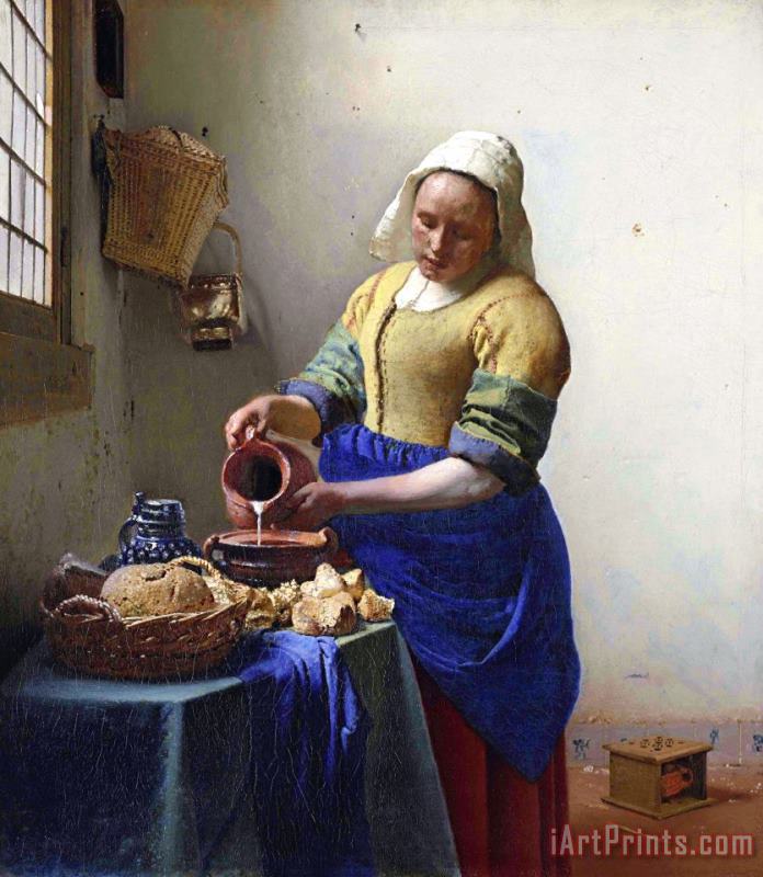 Johannes Vermeer The Milkmaid Art Painting
