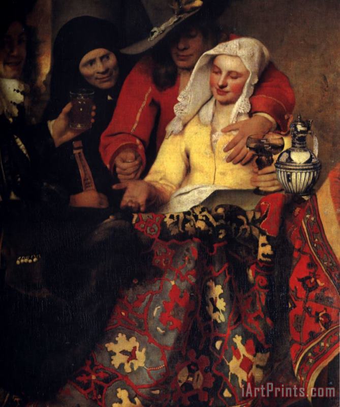 The Procuress painting - Johannes Vermeer The Procuress Art Print