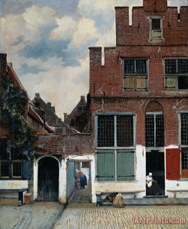 Johannes Vermeer View of Houses in Delft, Known As 'the Little Street' Art Print