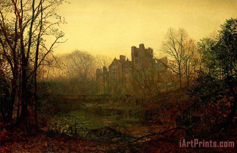 An October Afterglow painting - John Atkinson Grimshaw An October Afterglow Art Print
