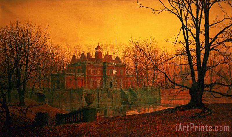 The Haunted House painting - John Atkinson Grimshaw The Haunted House Art Print