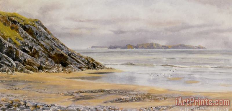Caldy Island painting - John Brett Caldy Island Art Print