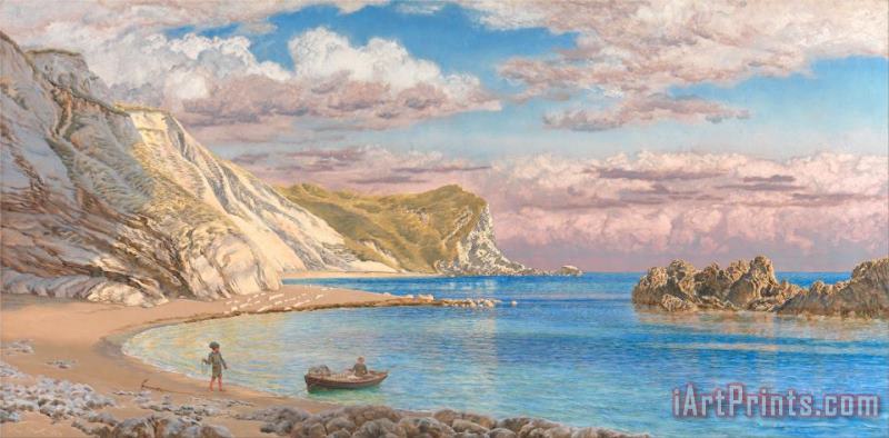 Man of War Rocks, Coast of Dorset painting - John Brett Man of War Rocks, Coast of Dorset Art Print