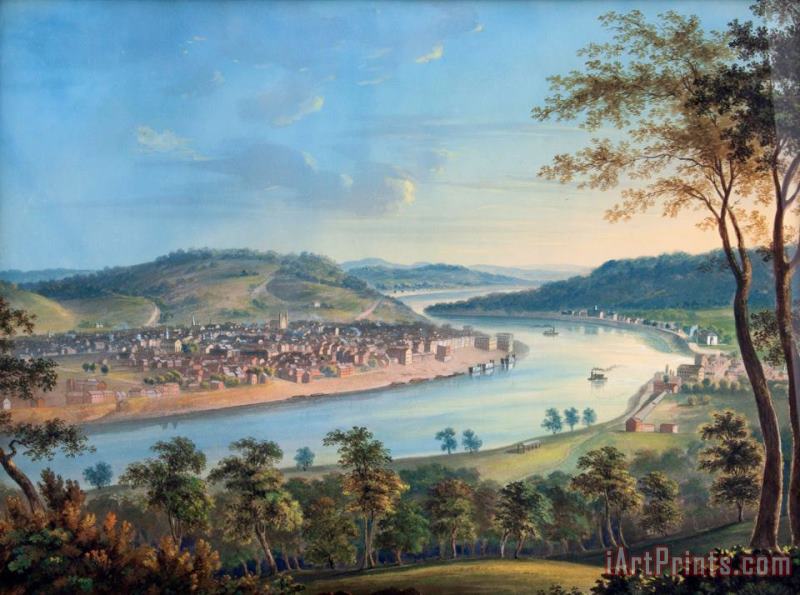 John Caspar Wild View of Cincinnati From Covington Art Print