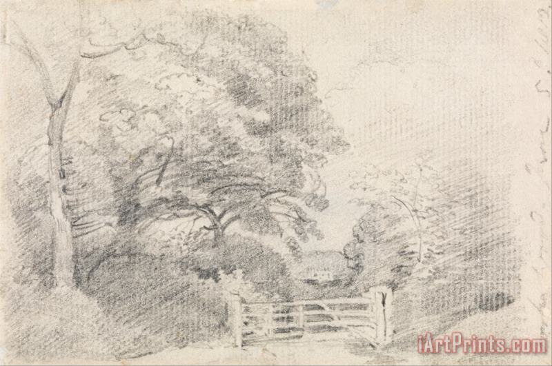 Coombe Wood painting - John Constable Coombe Wood Art Print