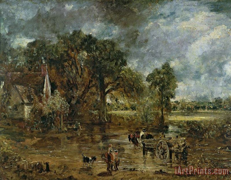 Full scale study for 'The Hay Wain' painting - John Constable Full scale study for 'The Hay Wain' Art Print