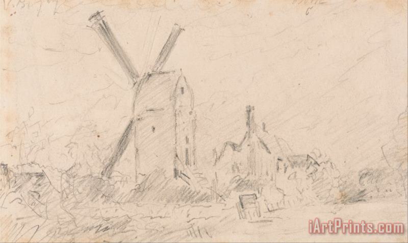 Landscape with Windmill painting - John Constable Landscape with Windmill Art Print