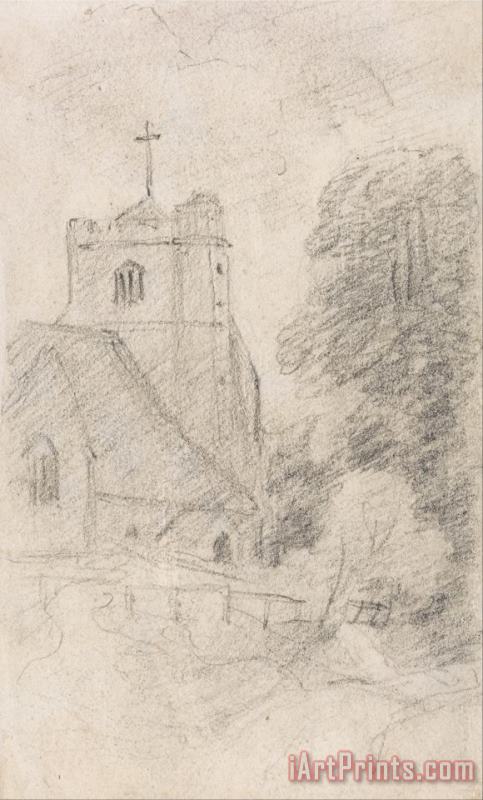 Leatherhead Church, Near Epsom, From The Northeast painting - John Constable Leatherhead Church, Near Epsom, From The Northeast Art Print