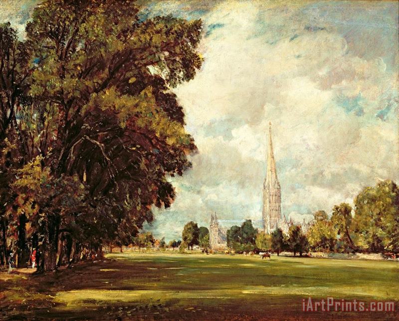 John Constable Salisbury Cathedral from Lower Marsh Close Art Print