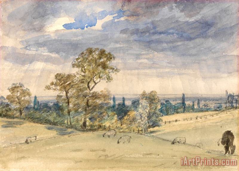 Suffolk Landscape painting - John Constable Suffolk Landscape Art Print