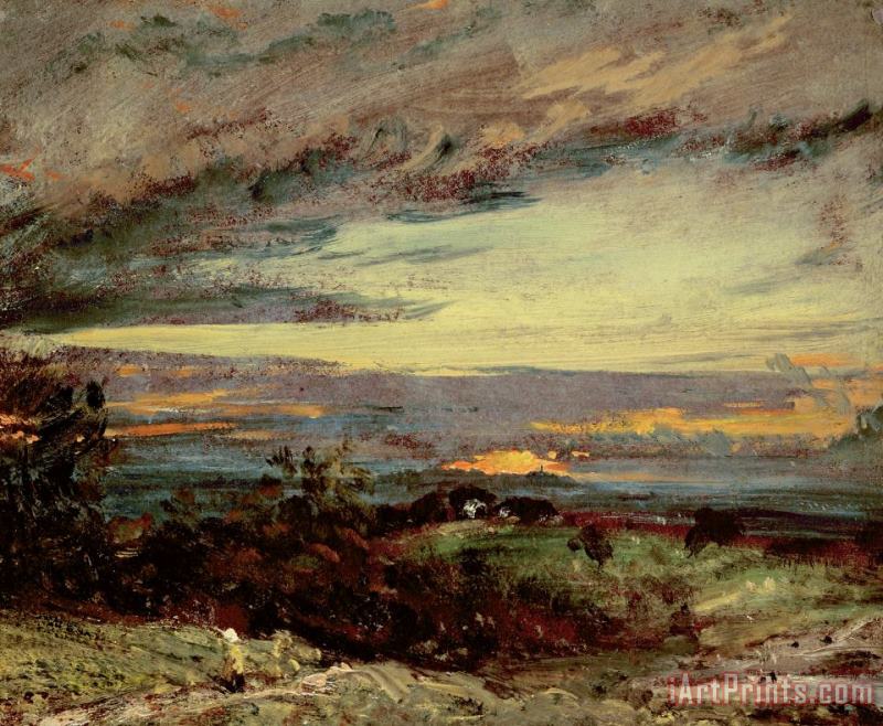 John Constable Sunset Study Of Hampstead Art Painting