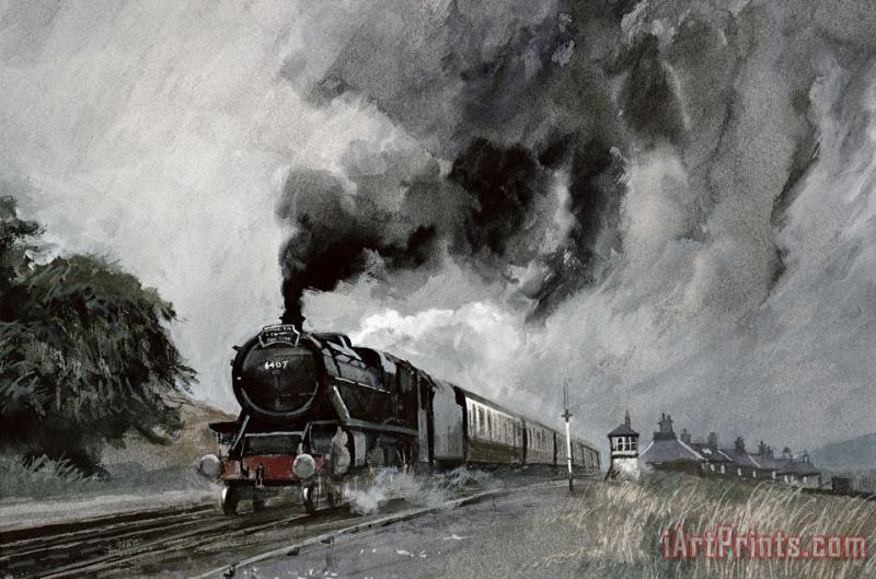 Steam Train at Garsdale - Cumbria painting - John Cooke Steam Train at Garsdale - Cumbria Art Print