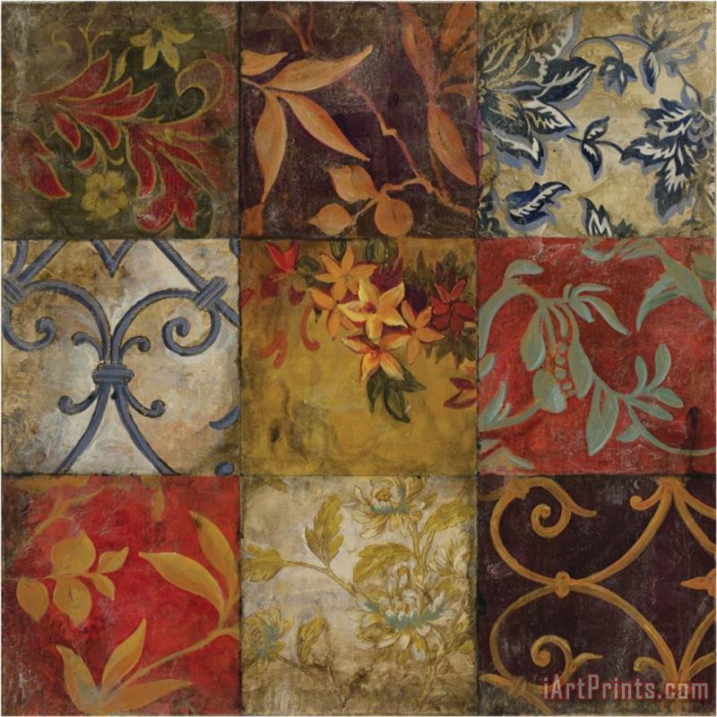 John Douglas Floral Mosaic V Art Print