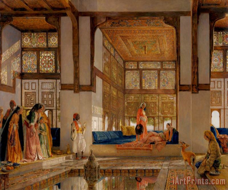 A Lady Receiving Visitors (the Reception) painting - John Frederick Lewis A Lady Receiving Visitors (the Reception) Art Print