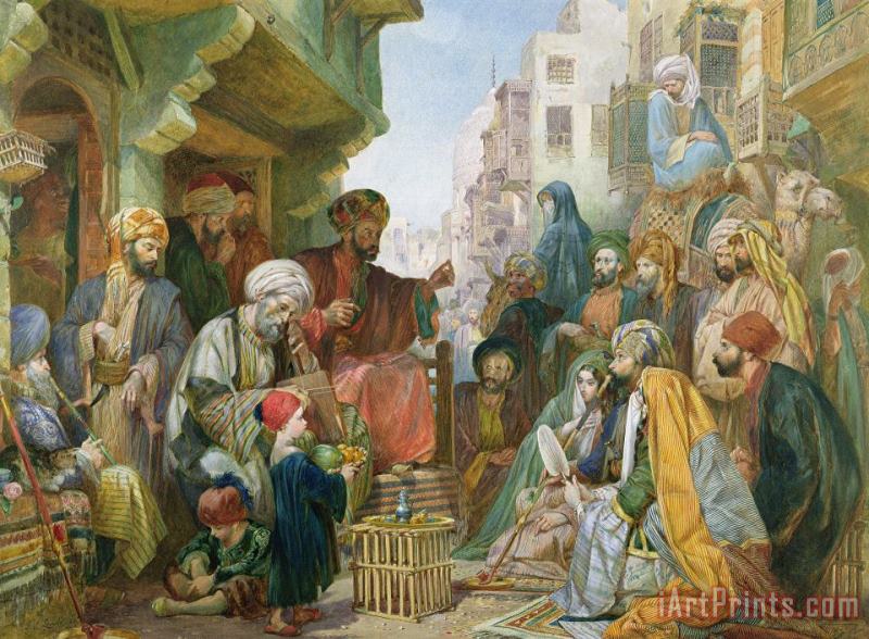 A Street In Cairo painting - John Frederick Lewis A Street In Cairo Art Print