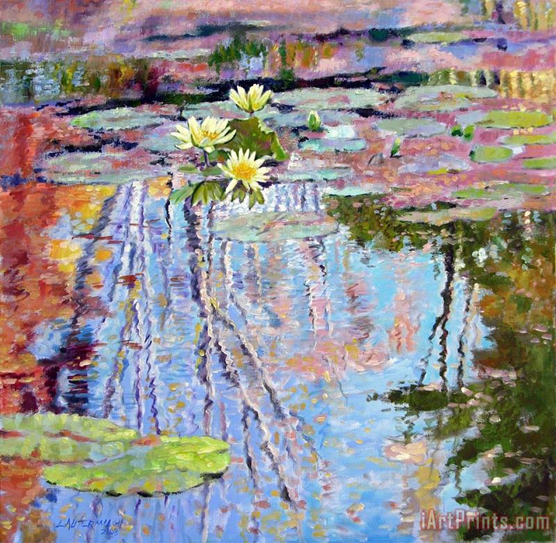 Fall Reflections painting - John Lautermilch Fall Reflections Art Print