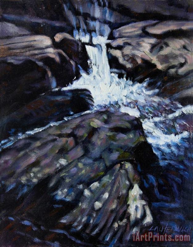 Rushing Waters three painting - John Lautermilch Rushing Waters three Art Print