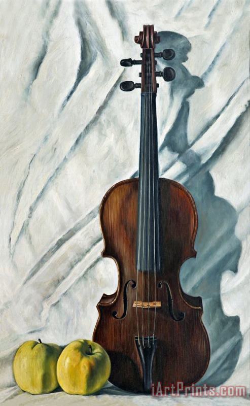Still Life with Violin painting - John Lautermilch Still Life with Violin Art Print