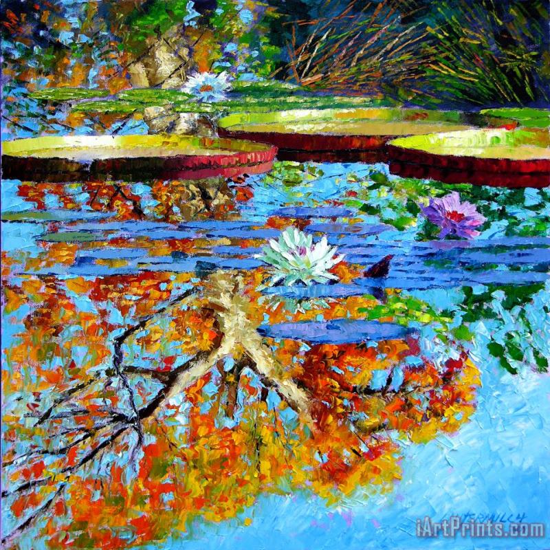 The Reflections of Fall painting - John Lautermilch The Reflections of Fall Art Print