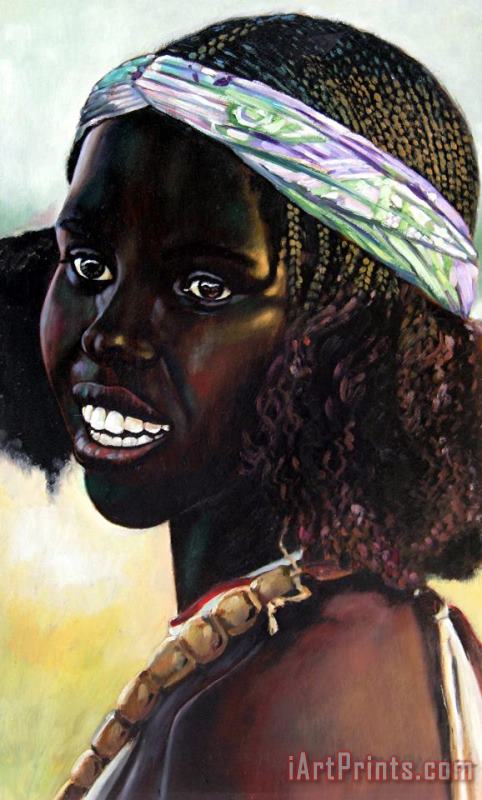 John Lautermilch Young Black African Girl Art Print