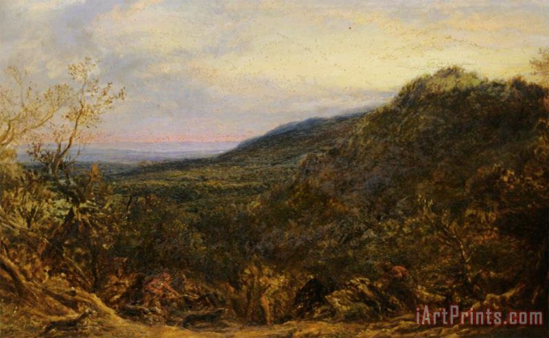 The Board Hunt in Olden Times painting - John Linnell The Board Hunt in Olden Times Art Print