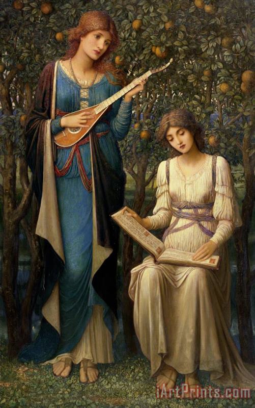 John Melhuish Strudwick When Apples were Golden and Songs were Sweet but Summer had Passed Away Art Painting