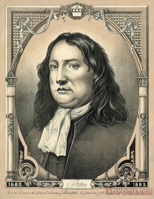 Portrait of William Penn painting - John Miller Portrait of William Penn Art Print