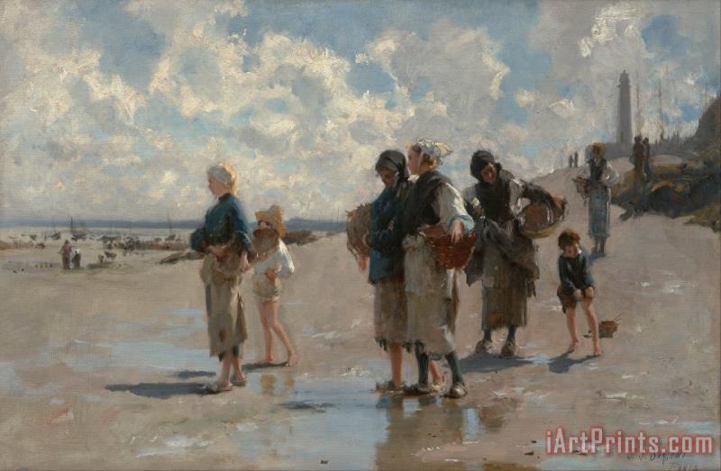 Fishing for Oysters at Cancale painting - John Singer Sargent Fishing for Oysters at Cancale Art Print