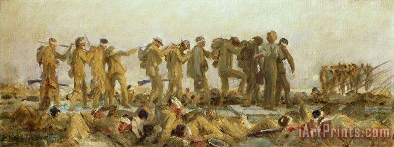 Gassed An Oil Study painting - John Singer Sargent Gassed An Oil Study Art Print