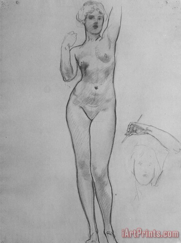John Singer Sargent Studies of Aphrodite for Aphrodite And Eros Art Painting