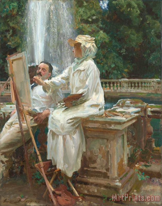 John Singer Sargent The Fountain, Villa Torlonia, Frascati, Italy Art Painting
