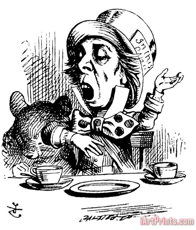 The Mad Hatter painting - John Tenniel The Mad Hatter Art Print