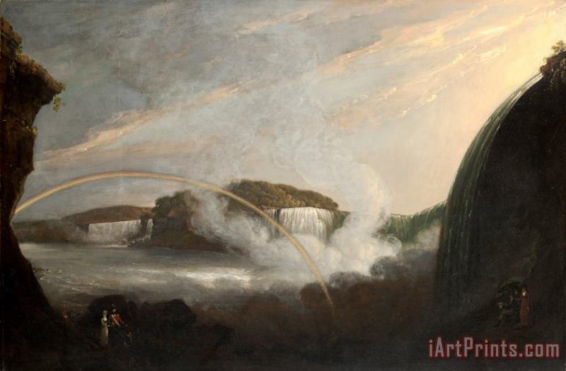 John Trumbull Niagara Falls From Below The Great Cascade on The British Side, 1808 Art Painting