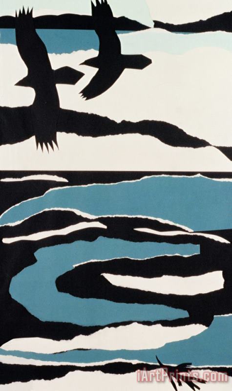 Ravens painting - John Wallington Ravens Art Print