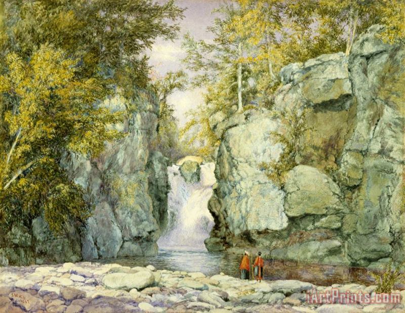 John William Hill Fawn's Leap, Catskill Mountains Art Print