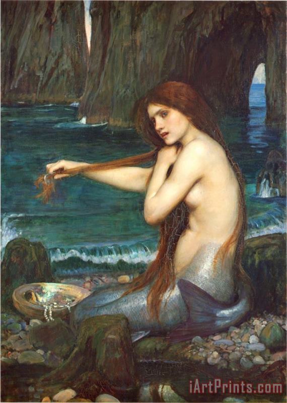 John William Waterhouse A Mermaid 1900 Art Painting