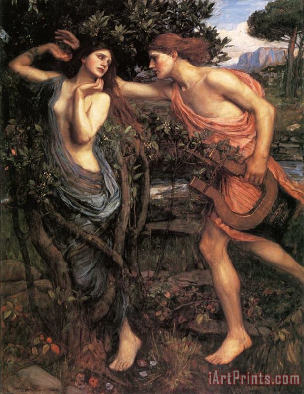 Apollo And Daphne painting - John William Waterhouse Apollo And Daphne Art Print